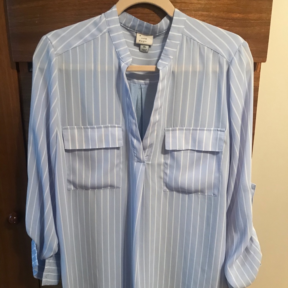 Light blue stripped shirt